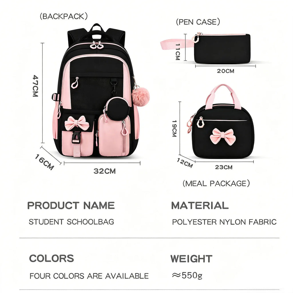 Kids' Waterproof Kawaii Primary School Laptop Backpack Set
