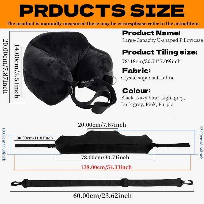 G3424 U-Shaped Travel Neck Pillow Washable Polyester Support