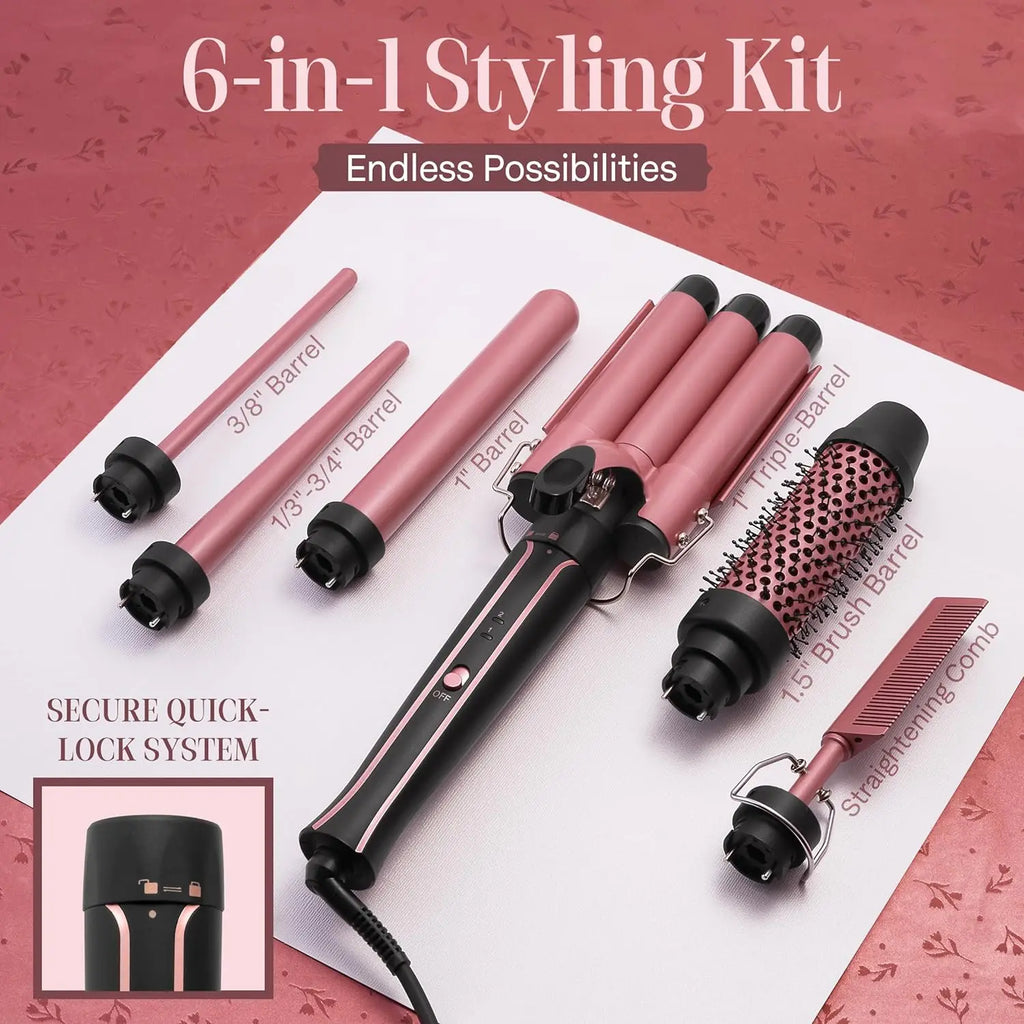 Multifunctional Hair Curler and Straightener Waver Styling Tool Set