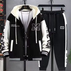 Men's Casual Hooded Sweatshirt and Jogger Pants Tracksuit Set