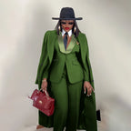 Men's Tailored Three-Piece Blazer Vest and Pants Suit