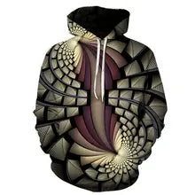 Unisex Colorful Flame 3D Print Pullover Hoodie Sweatshirt