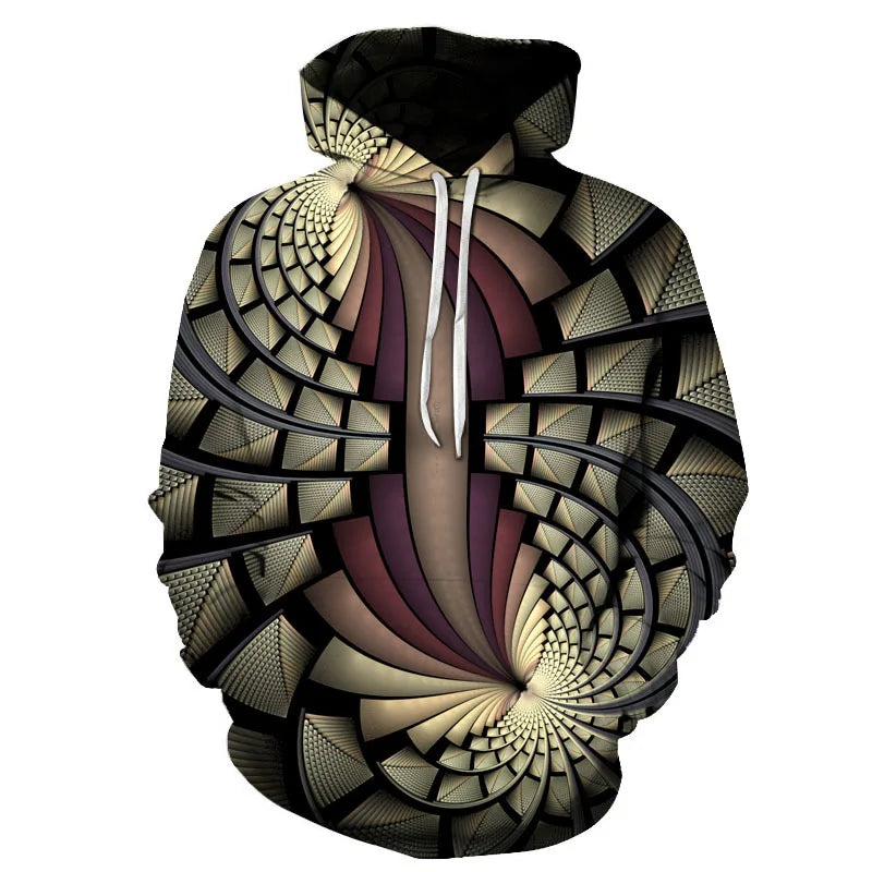 Unisex Colorful Flame 3D Print Pullover Hoodie Sweatshirt