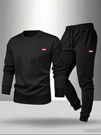 Men's Casual Long Sleeve Sweatshirt and Jogger Pants Set