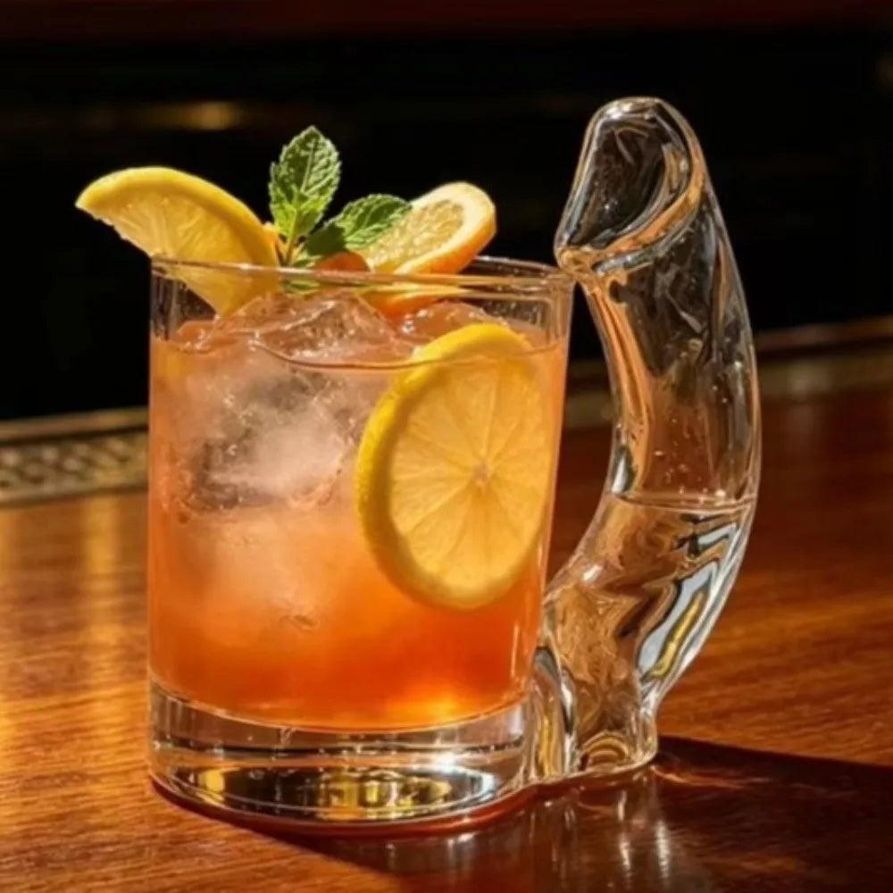 Novelty D-Cup Shaped Glass and Thick Cocktail Beverage Mug