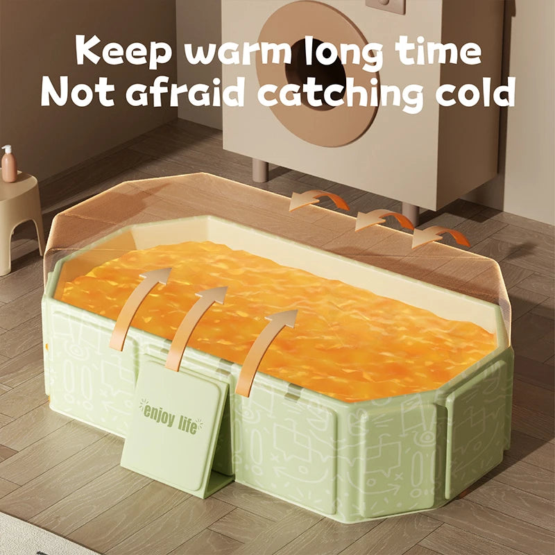 Portable Thick Folding Bathtub for Children Travel
