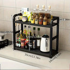 2 Tier Metal Countertop Shelf and Multipurpose Kitchen Storage Organizer