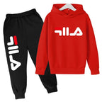 Kids' Casual Sports Hoodie Pants Two-Piece Set