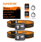 Rechargeable LED Sensor Headlamp with Red Light and USB-C Charging