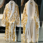 Warm Flannel Long Kimono Robe and Winter Loungewear