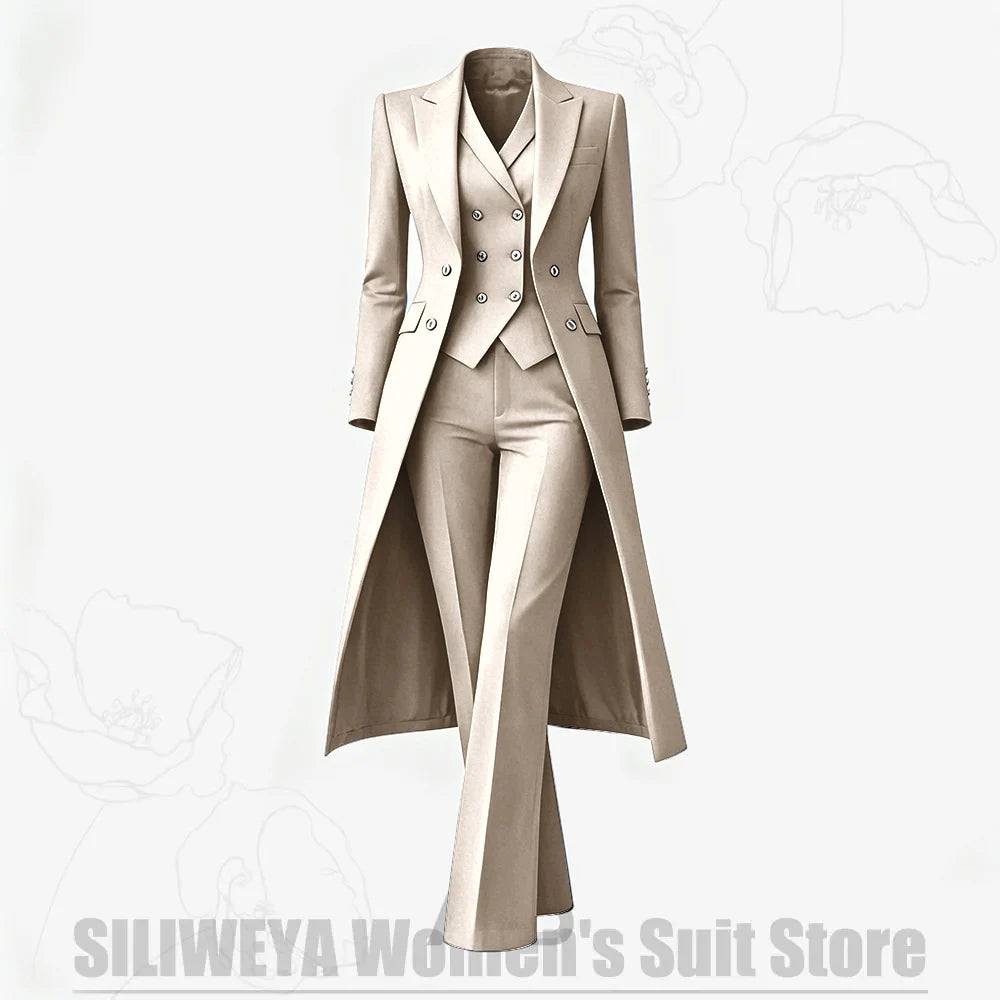 Women's Tailored Two-Piece Blazer and Pants Suit