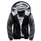 Men's Casual Fleece Zip Hooded Jacket and Pants Set