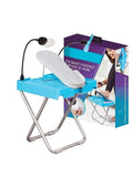 Adjustable Pedicure Footrest Stand with Fan and LED Light