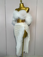 Women's Sexy Sequins Top and Skirt Two Piece Set