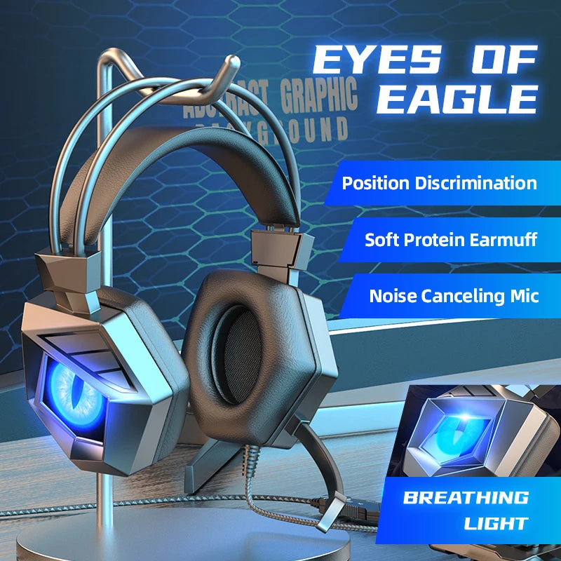Over-Ear Wired Stereo Bass Gaming Headset with Microphone SY-15