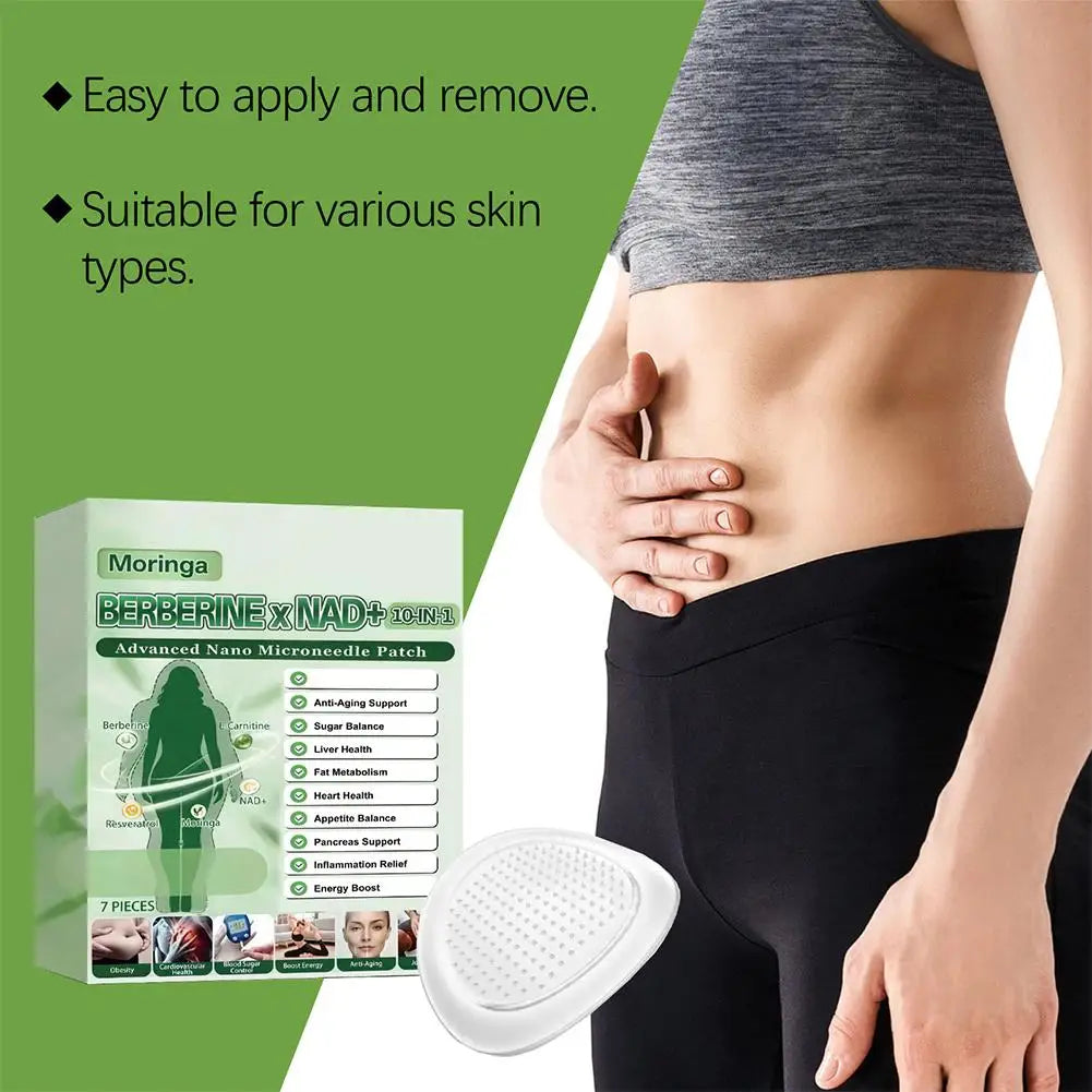 Moringa Berberine NAD+ Nano Microneedle Patch Metabolic Support