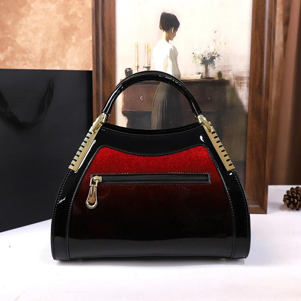 Women's Rhinestone Floral Dumpling Tote Bag