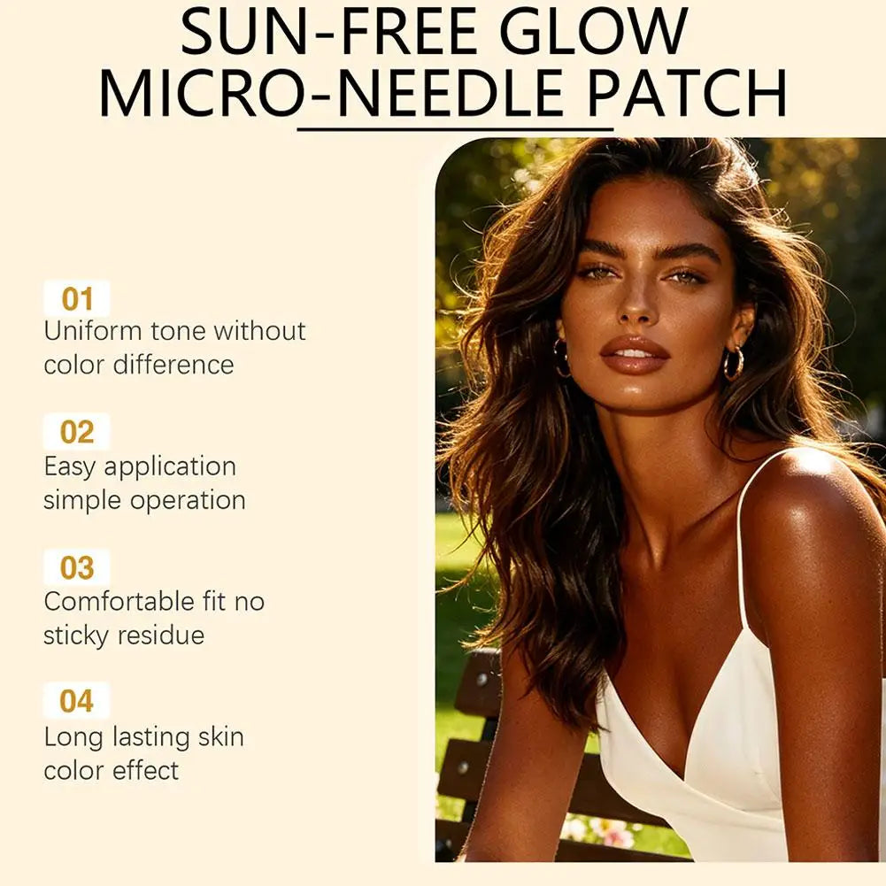 Unisex Microneedle Sunless Tanning Glow Patches 14 Count