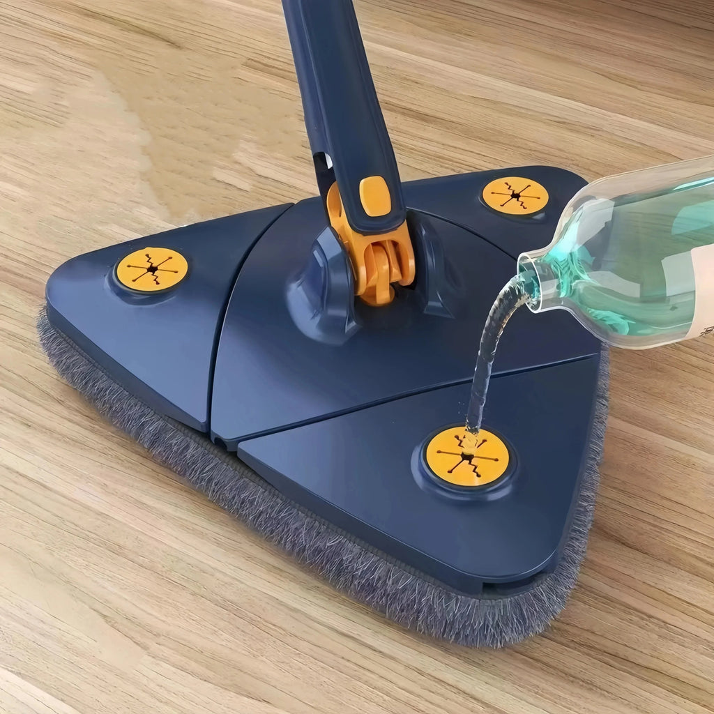 Telescopic Triangle Cleaning Mop with 360 Degree Rotatable Head