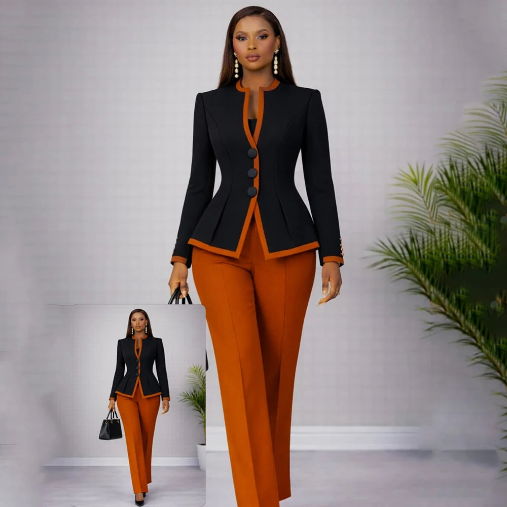 Men's Tailored Two-Piece Blazer and Pants Suit
