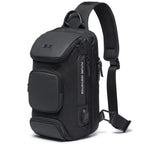 Men's Waterproof Anti-theft USB Crossbody Chest Bag BG-7086