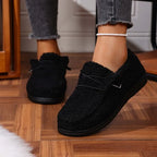 Women's Warm Plush Flat Loafer Shoes