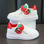 Girls' PU Leather Soft-Soled Casual Running Sneakers