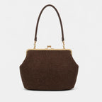 Women's Retro Kiss Lock Frame Shoulder Clutch Bag