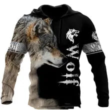 Unisex Colorful Flame 3D Print Pullover Hoodie Sweatshirt