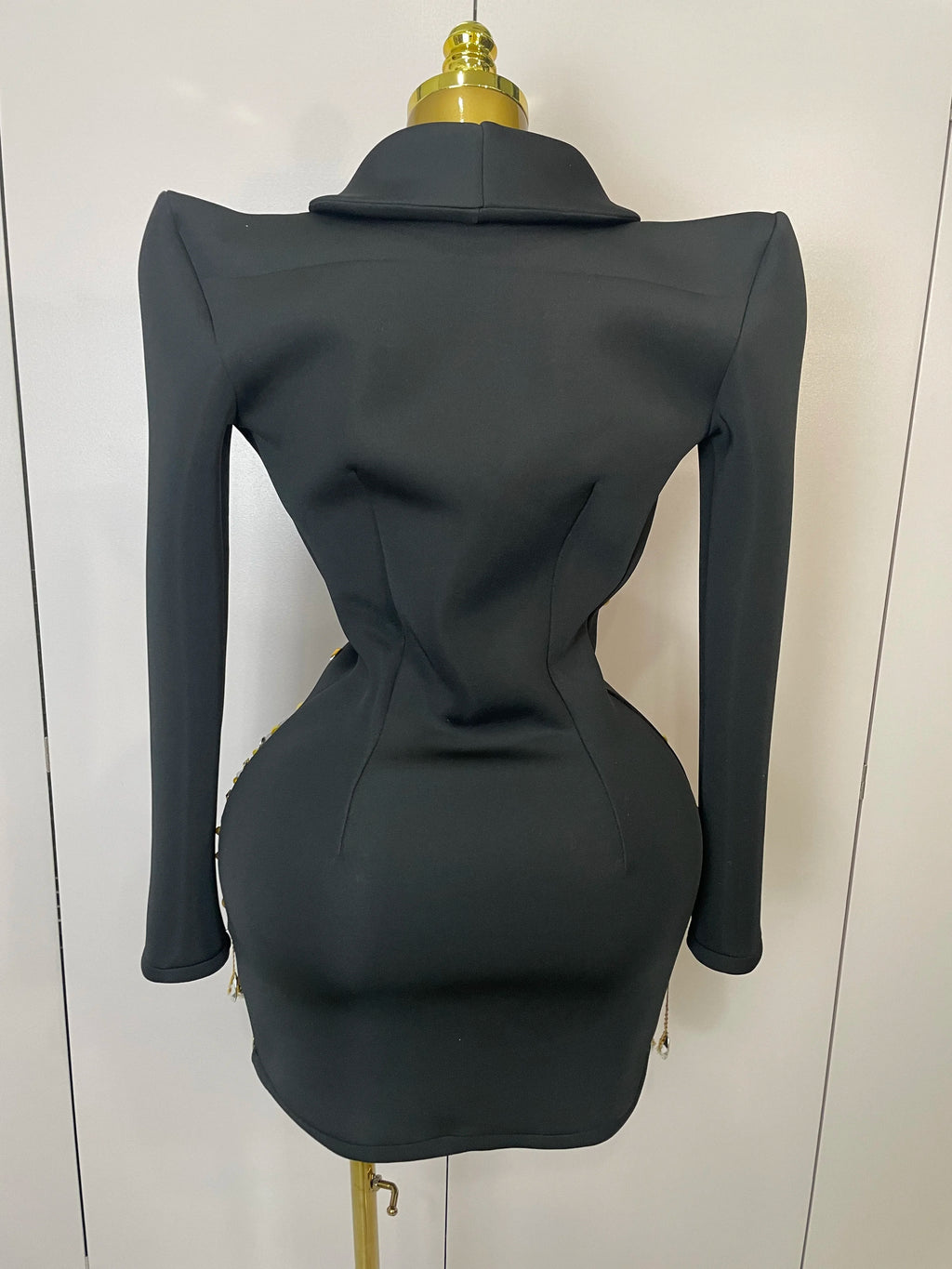 Women's Sexy Sparkly Crystal Pearls Mini Dress