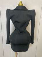 Women's Sexy Sparkly Crystal Pearls Mini Dress