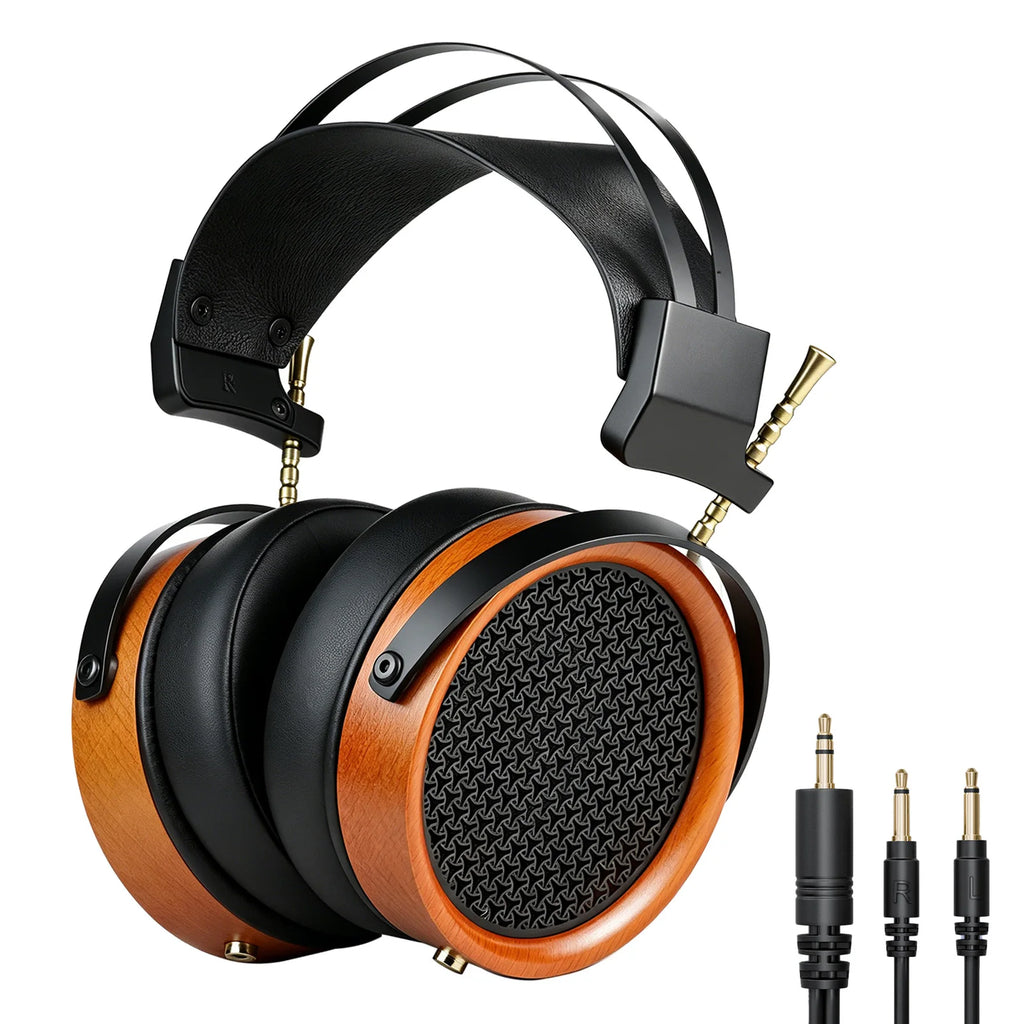 Open Back HIFI Wooden Wired Over Ear Headphones HD11