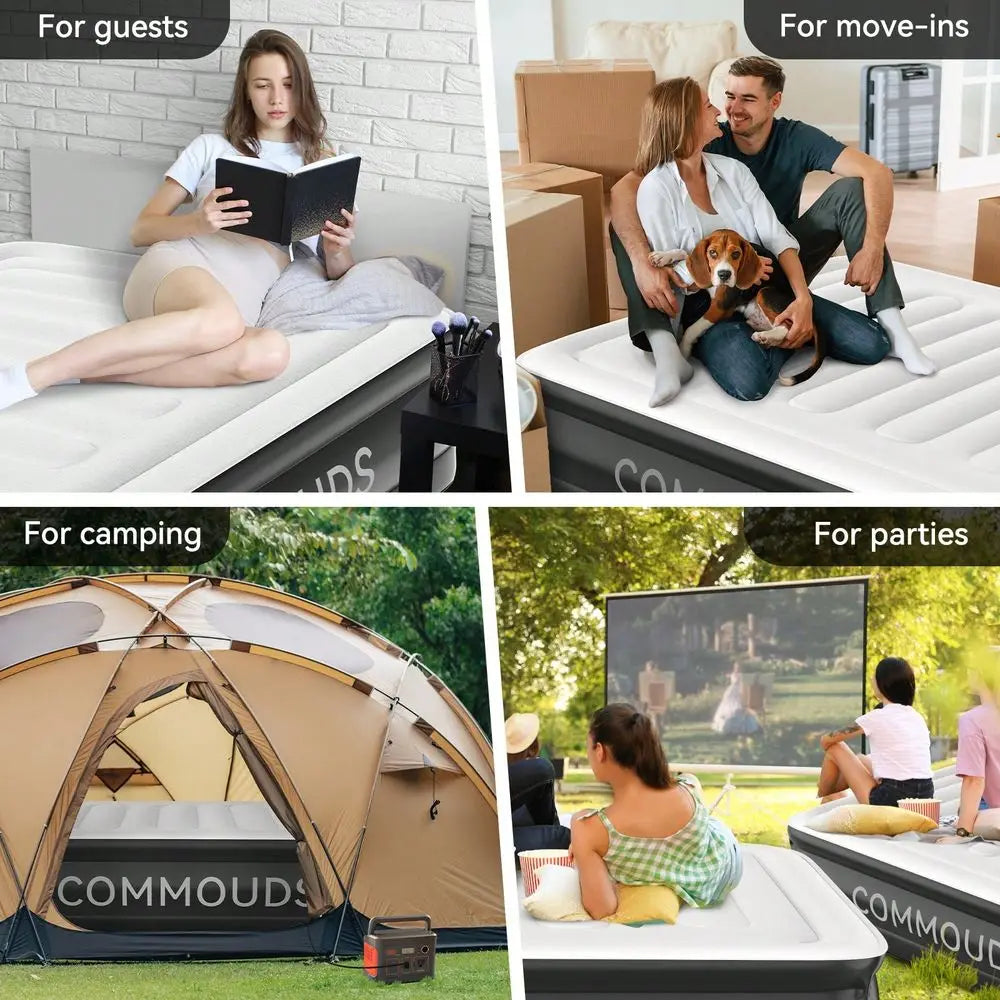 Inflatable Air Mattress and Built-in Pump Airbed