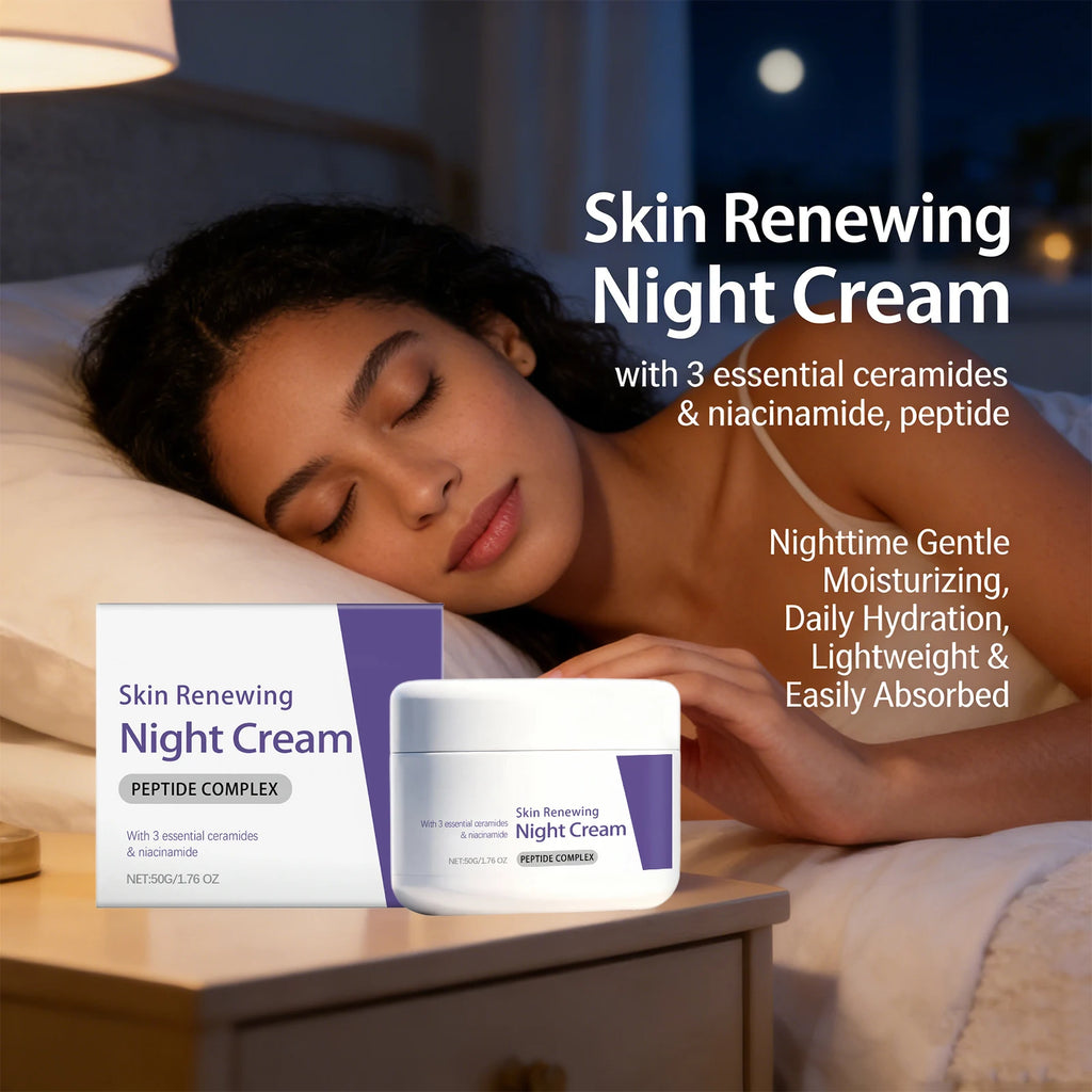 Unisex Nicotinamide & Ceramide Skin Renewing Night Face Cream 1.8 oz