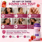 Biotin 6000mcg Strawberry Hair Skin and Nails Gummies 80 Count