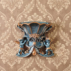 European Resin Angel Wall Vase and Planter Mural Ornament
