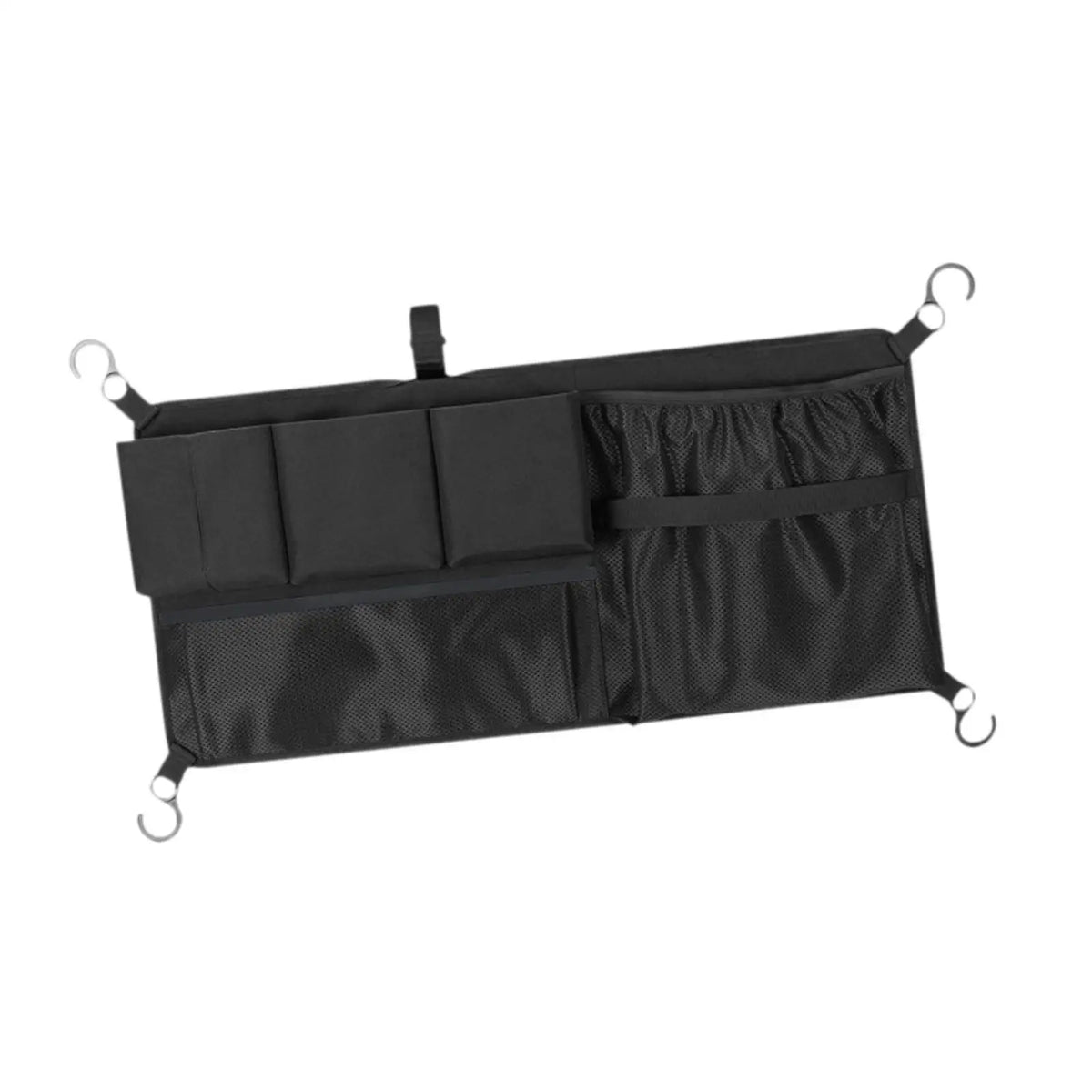 Foldable Wagon Side Storage Bag with Multi-Pocket Mesh Organizer