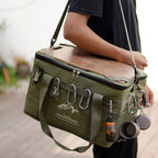 Waterproof Tactical Picnic Bag with Tabletop and 9.5-Gallon Capacity