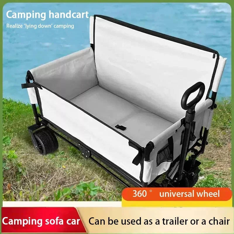 Multifunctional Folding Camping Cart with 40-Gallon Capacity
