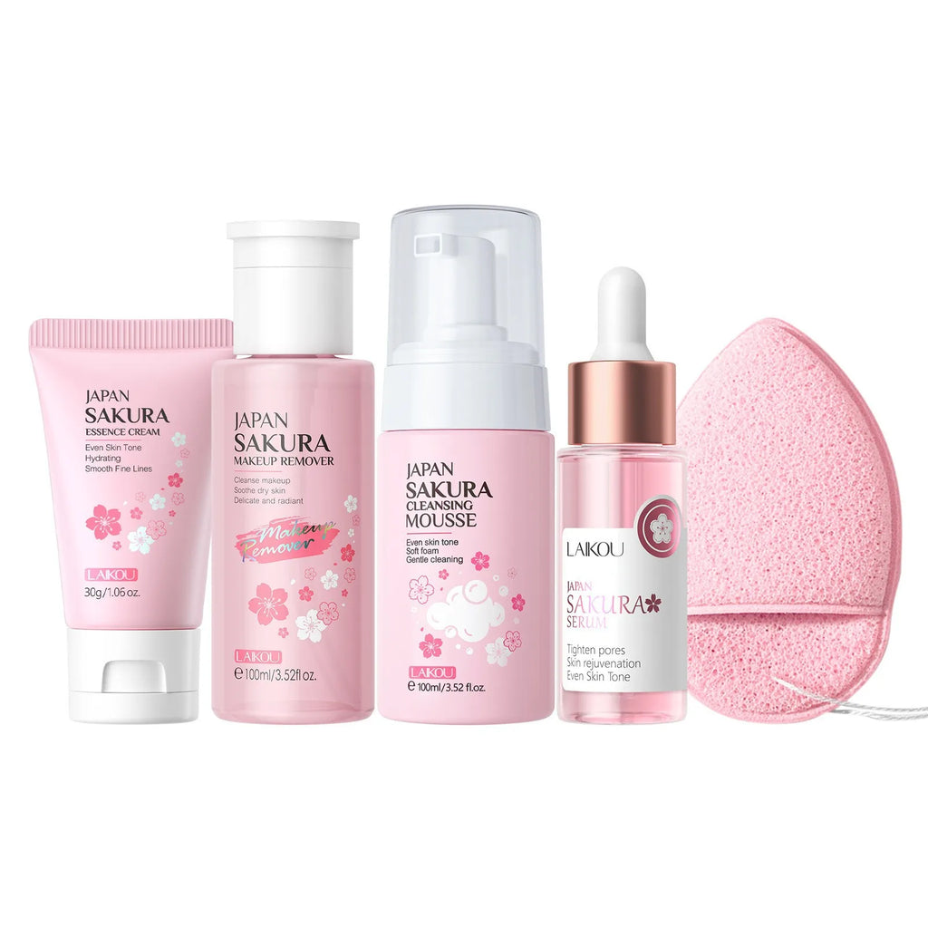 Sakura 7-Piece Skincare Set Hydrating Facial Routine All Skin Types