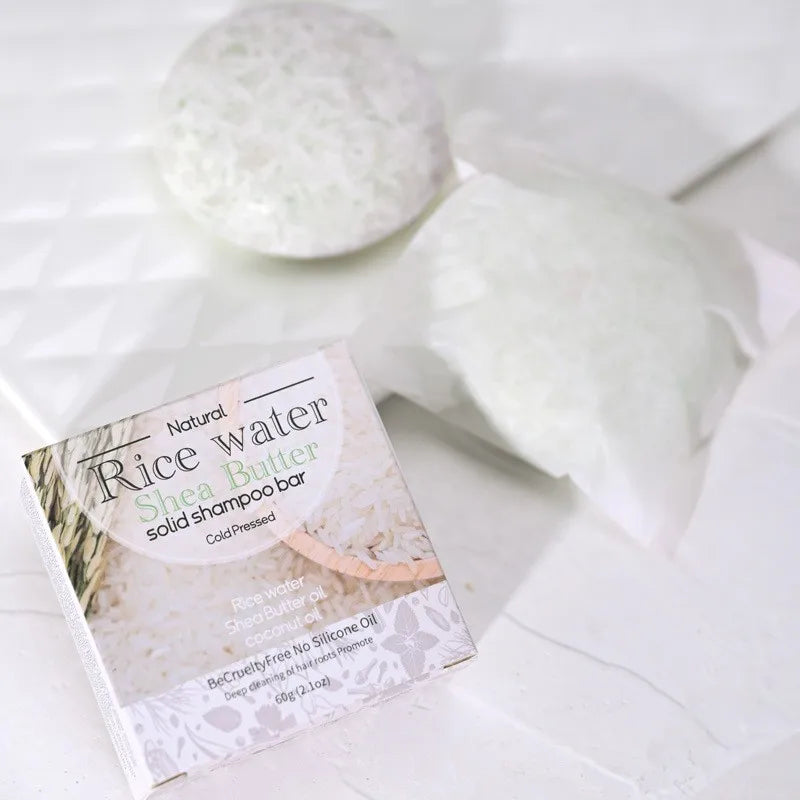 Natural Organic Solid Rice Shampoo Bar Soap 2.1 oz