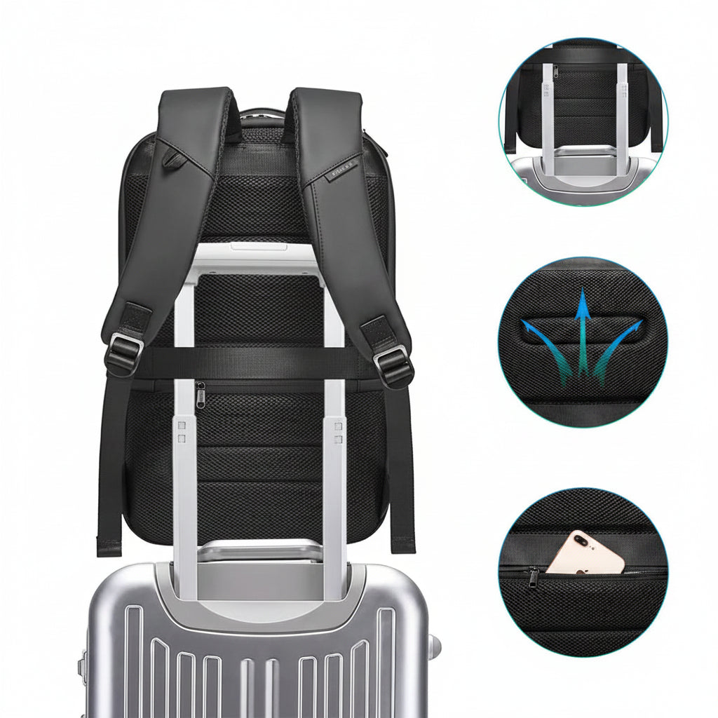 Men's Waterproof USB 15.6 Inch Laptop Travel Backpack BG-7267