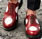 Men's Lace-Up Round Toe High Heel Boots