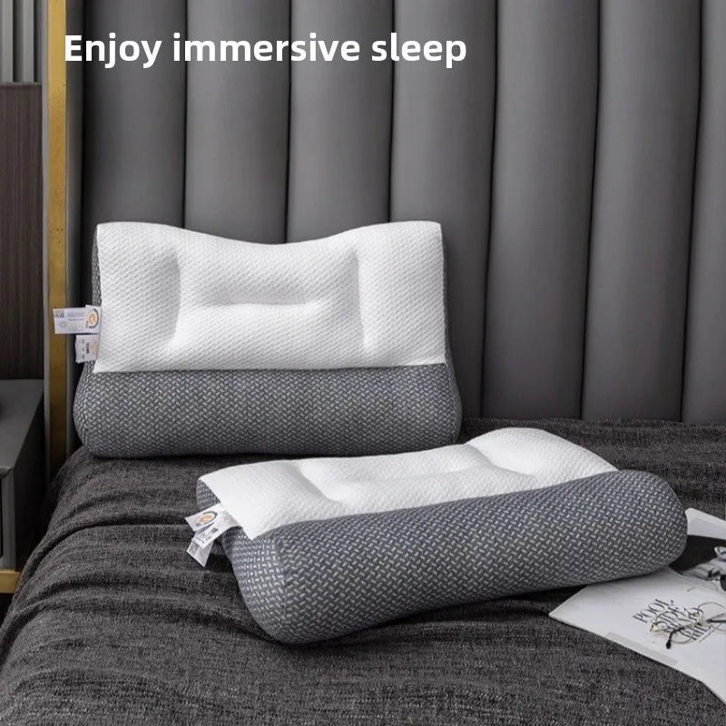 Ergonomic Zoned Traction Cervical Pillow Neck Support Grey
