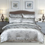 European Satin Jacquard Duvet Cover and Smooth Bedding Set