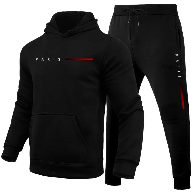 Men's Casual Hoodie and Sweatpants Two Piece Tracksuit Set