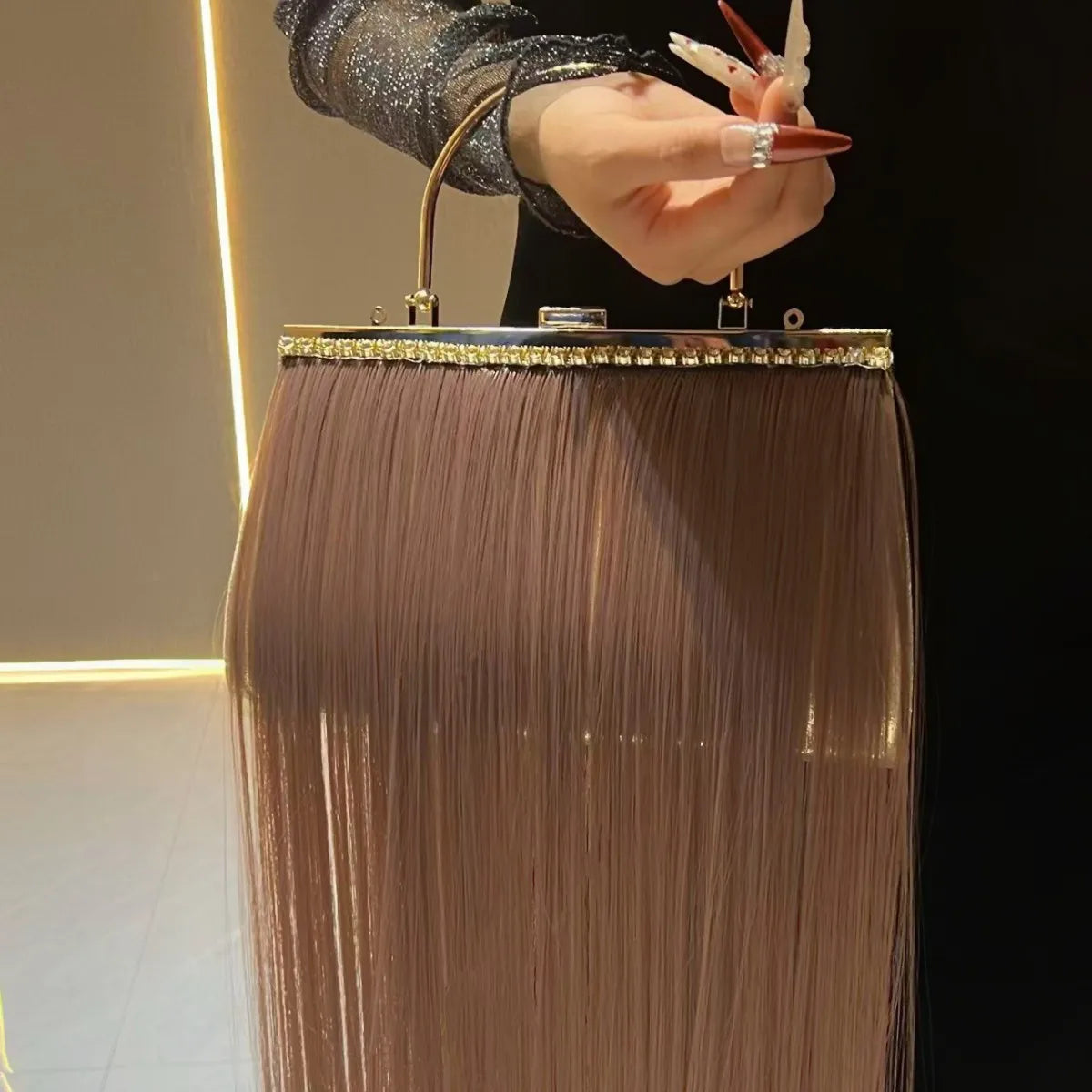 Women's Pleated Shell Pattern Clutch Shoulder Handbag