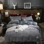 Velvet Duvet Cover and Winter Warm Quilt Bedding