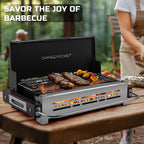 Folding Camping BBQ Grill and Stainless Steel Portable Charcoal Oven