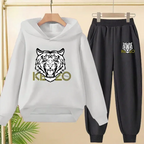 Kids' Tiger Print Hoodie Sweatshirt Pants Set